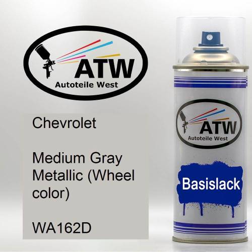 Chevrolet, Medium Gray Metallic (Wheel color), WA162D: 400ml Sprühdose, von ATW Autoteile West.
